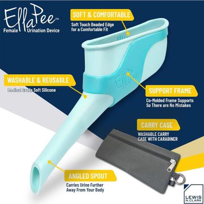 Imagem de Aparelho de micção feminino Lewis N. Clark EllaPee Teal Silicone