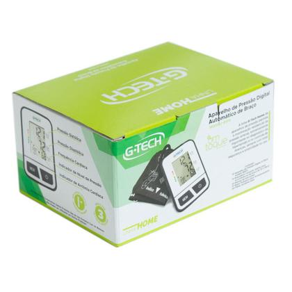 Imagem de Aparelho de Pressão Digital Automático de Braço G-Tech BSP11 com Detecção de Arritmia e Data/Hora