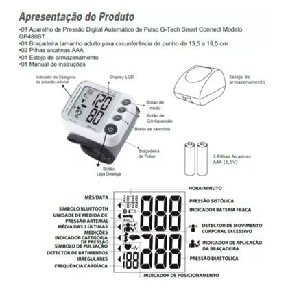 Imagem de Aparelho de Pressao Digital de Pulso G-Tech GP450SP