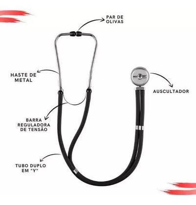 Imagem de Aparelho De Pressao Esfigmo Manual Pamed + Esteto Multilaser