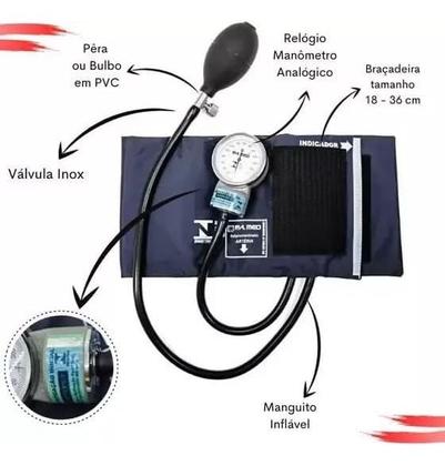 Imagem de Aparelho De Pressao Esfigmo Manual Pamed + Esteto Multilaser