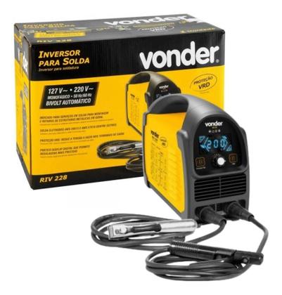Imagem de Aparelho De Solda Inversor Digital Riv 228 Bivolt Vonder Para Solda Com Eletrodo E Tig 200a Display Led Monofásico Seleção Automática