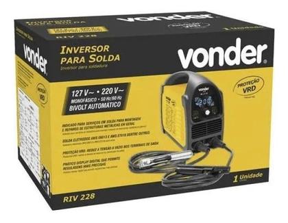 Imagem de Aparelho De Solda Inversor Digital Riv 228 Bivolt Vonder Para Solda Com Eletrodo E Tig 200a Display Led Monofásico Seleção Automática