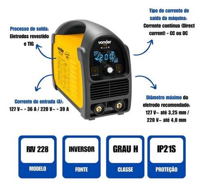 Imagem de Aparelho De Solda Inversor Digital Riv 228 Vonder
