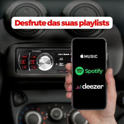 Imagem de Aparelho de Som Automotivo Sem Toca Cd Mp3 Player Bluetooth Radio Usb Sd Controle Remoto