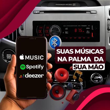 Imagem de Aparelho de Som Automotivo Sem Toca Cd Mp3 Player Bluetooth Radio Usb Sd Controle Remoto