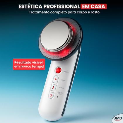 Imagem de Aparelho de Ultrassom Facial e Corporal 3 em 1 com TENS FES e Infravermelho Rejuvenescedor