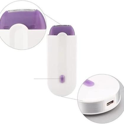Imagem de Aparelho Depilador Pelos Íntimos Aparador Recarregável Usb Cor Branco 110V/220V