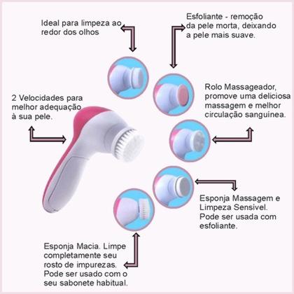 Imagem de Aparelho Facial Esfoliador Massageador 5 em 1