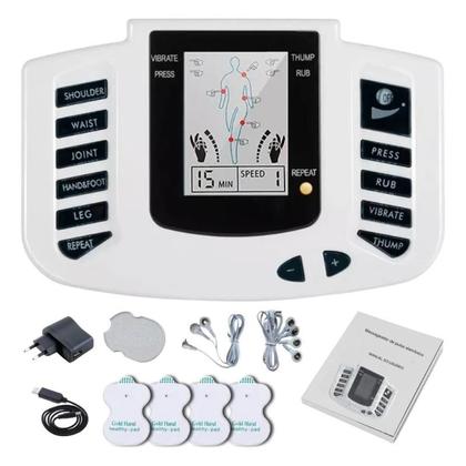 Imagem de Aparelho Fisioterapia Massagem Eletrochoque Dor Muscular Cor Branco