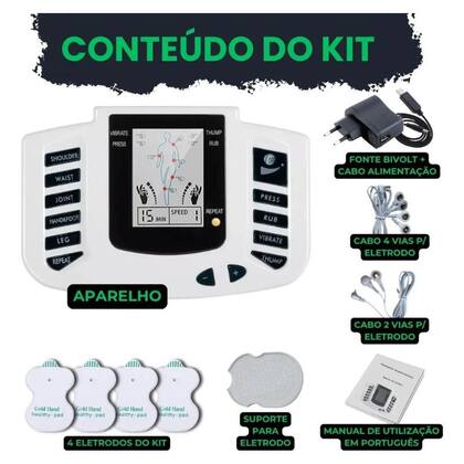 Imagem de Aparelho Fisioterapia Massagem Prático Tratamento Choque Cor Branco 110V/220V