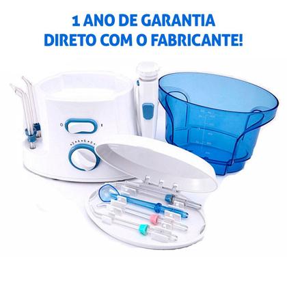 Imagem de Aparelho Irrigador Bucal Elétrico Bivolt Limpeza de Dente Gengiva Implante Jato D'água