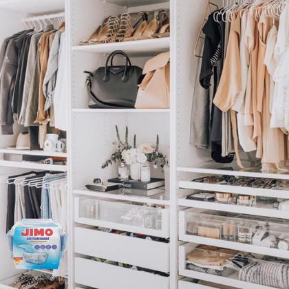 Imagem de Aparelho Jimo Antiumidade Com Refil 200g Tira Mau Cheiro Mofo Bolor Umidade Ideal Quartos Armarios Closets Banheiros Ambientes Fechados Facil De Usar