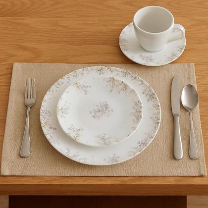 Imagem de Aparelho Jogo De Jantar Pratos Kit 20 Peças Porcelana Completo Fogli Tramontina