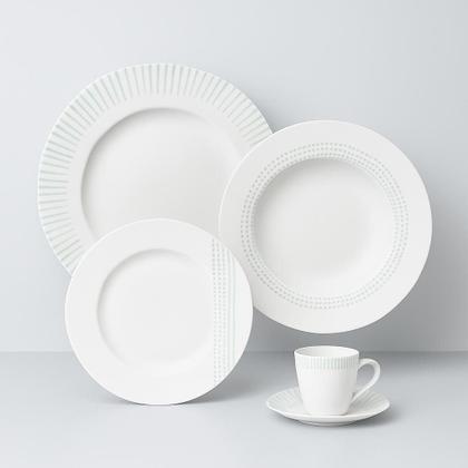 Imagem de Aparelho Jogo De Jantar Pratos Kit 20 Peças Porcelana Completo Monocroma Tramontina