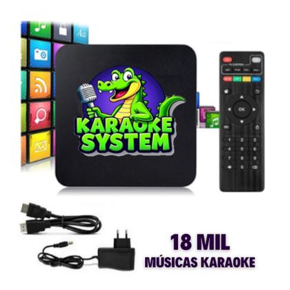 Imagem de Aparelho Karaoke Box 18mil Músicas com Pontuação Real, Fila de Espera e 2 Microfones com Fio