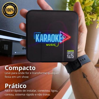 Imagem de Aparelho Karaoke Box 18mil Músicas com Pontuação Real, Fila de Espera e 2 Microfones com Fio