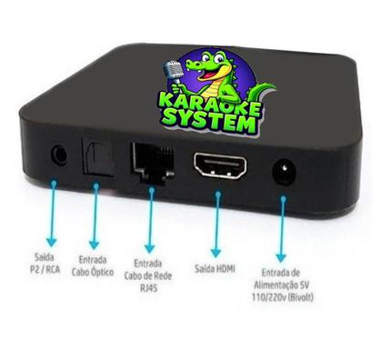 Imagem de Aparelho Karaoke Box 18mil Músicas com Pontuação Real, Fila de Espera e 2 Microfones com Fio