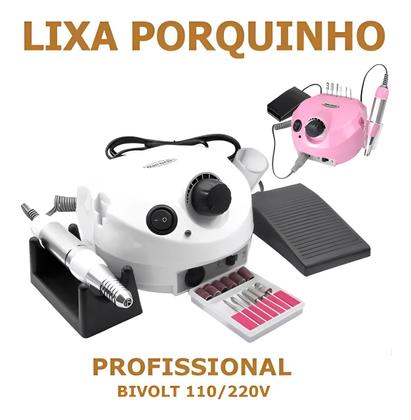 Imagem de Aparelho lixar Motor Unha Lixa Porquinho Elétrico Nails manicure