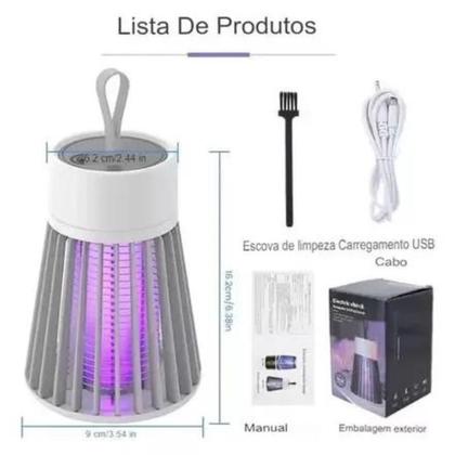 Imagem de Aparelho Matar Pernilongos Luminária Led Usb Abajour Bivolt