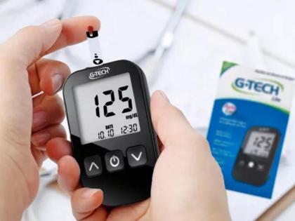 Imagem de Aparelho Medidor de Glicose Glicemia Diabetes GTech Lite mais 100 Agulhas