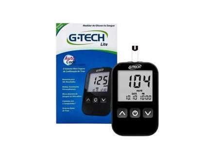 Imagem de Aparelho Medidor de Glicose Glicemia Diabetes GTech Lite mais 100 Agulhas