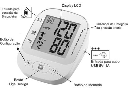 Imagem de Aparelho Medidor de Pressão Arterial Digital de Braço GTech LA800
