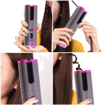 Imagem de Aparelho Modelador De Fazer Cachos Sem Fio Automático Ondular Portátil Ondulador 