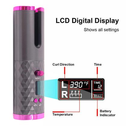 Imagem de Aparelho Modelador De Fazer Cachos Sem Fio Automático Ondular Portátil Ondulador 