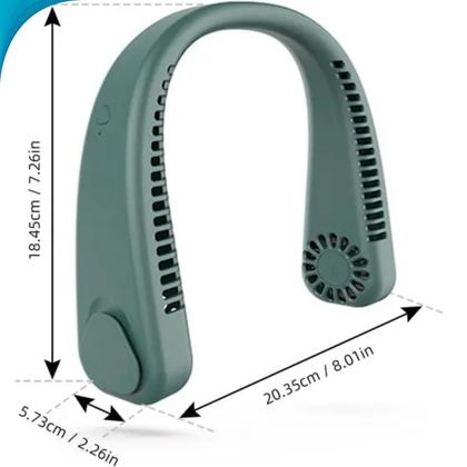Imagem de Aparelho Portátil de Pescoço com Bateria Recarregável e Função Turbo para Entrega Rápida e Conforto Imediato