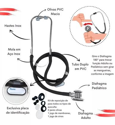 Imagem de Aparelho Pressao Esteto  Case Estetoscopio Esfigmo Enfermagem