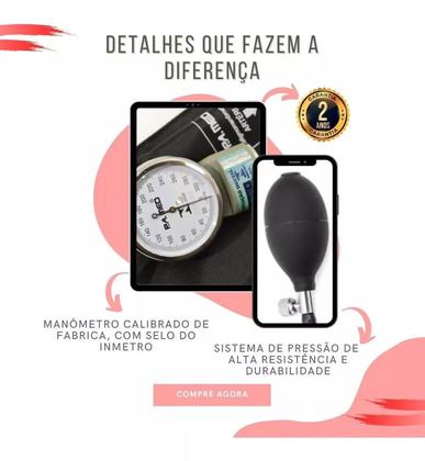 Imagem de Aparelho Pressao Esteto  Case Estetoscopio Esfigmo Enfermagem