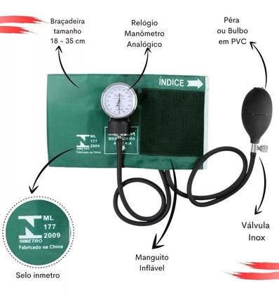 Imagem de Aparelho Pressao Esteto  Case Estetoscopio Esfigmo Enfermagem
