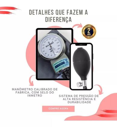 Imagem de Aparelho Pressao Esteto  Case Estetoscopio Esfigmo Enfermagem