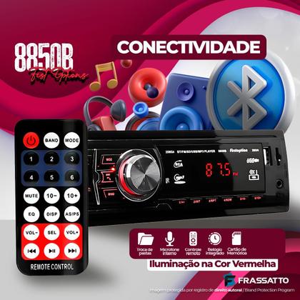 Imagem de Aparelho Rádio Automotivo Mp3 Carro Fm Usb Player Bluetooth Sd + Controle Londa Distancia Stetsom