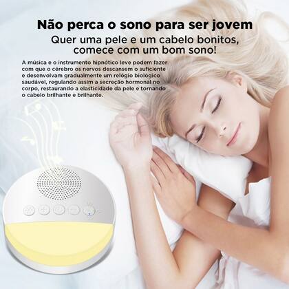 Imagem de Aparelho Relaxamento Ruído Branco para Sono do Bebê com 20 Sons USB recarregável