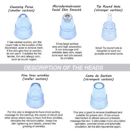 Imagem de Aparelho Removedor Cravos E Acne Sucção À Vácuo Recarregável