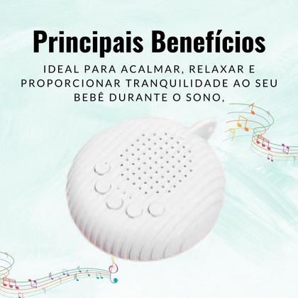 Imagem de Aparelho Som Bebê Ruído Branco Dormir Ninar Útero Relaxante Descansar USB