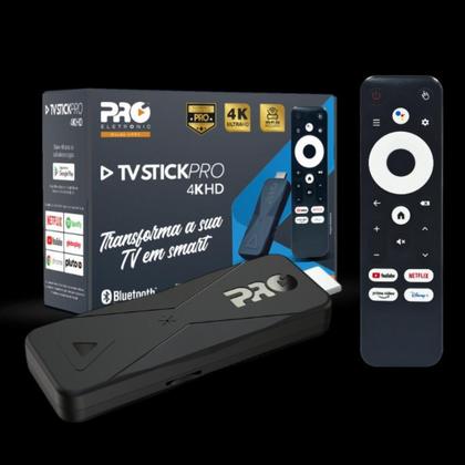 Imagem de Aparelho Transforma Tv Smart Pro Stick Proeletronics Youtube Netflix Amazon Prime Pluto TV