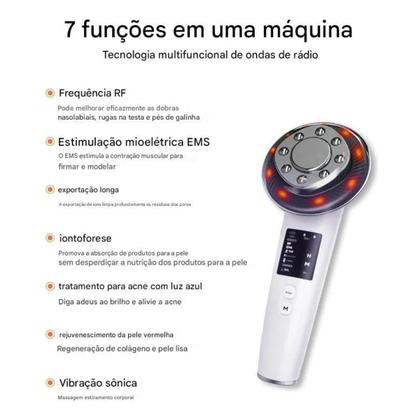 Imagem de Aparelho Ultrassom 7 em 1 RF EMS com LED