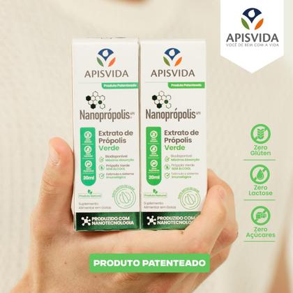 Imagem de APISVIDA Nanoprópolis  Extrato de Própolis Verde 20mL  Alta Concentração com Nanotecnologia