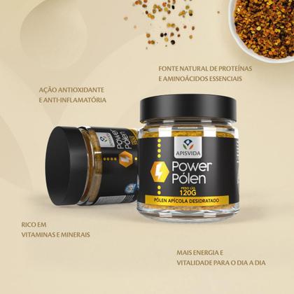 Imagem de APISVIDA Power Pólen Apícola Desidratado  120g  Produto Alimentício Natural, Rico em Nutrientes