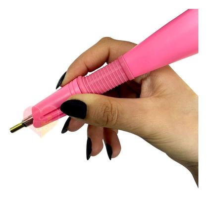 Imagem de Aplicador Caneta Hotfix Strass 7 Pontas + Estojo Com Strass Vidro Transparente