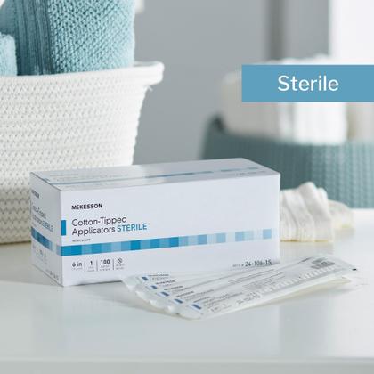 Imagem de Aplicador com ponta de algodão Swabstick McKesson Sterile 6cm 100Ct