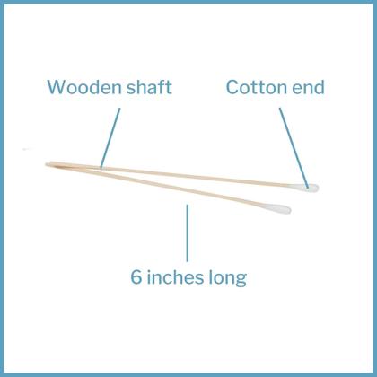 Imagem de Aplicador com ponta de algodão Swabstick McKesson Sterile 6cm 100Ct