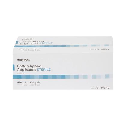 Imagem de Aplicador com ponta de algodão Swabstick McKesson Sterile 6cm 100Ct