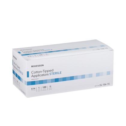 Imagem de Aplicador com ponta de algodão Swabstick McKesson Sterile 6cm 100Ct