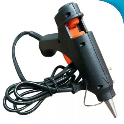 Imagem de Aplicador de Cola Quente Profissional para Artesanato Bivolt 110v/220v Preto Com Garantia