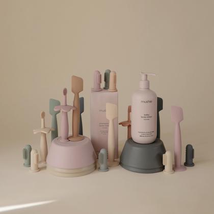 Imagem de Aplicador de Creme para Fraldas Mushie - Silicone Macio com Ventosa