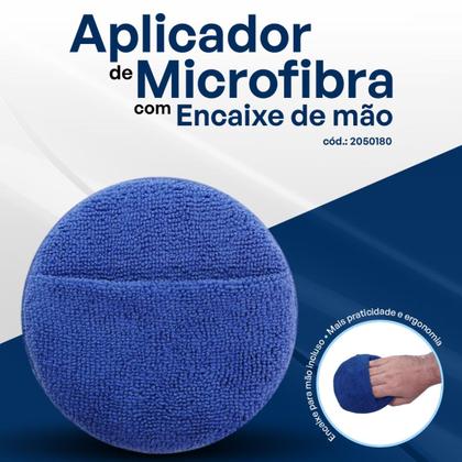 Imagem de Aplicador de Microfibra Com Encaixe Para Mão Luva Aplicar Cera Produto Selante Vonixx